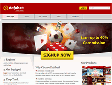 Tablet Screenshot of dafabetaffiliates.com